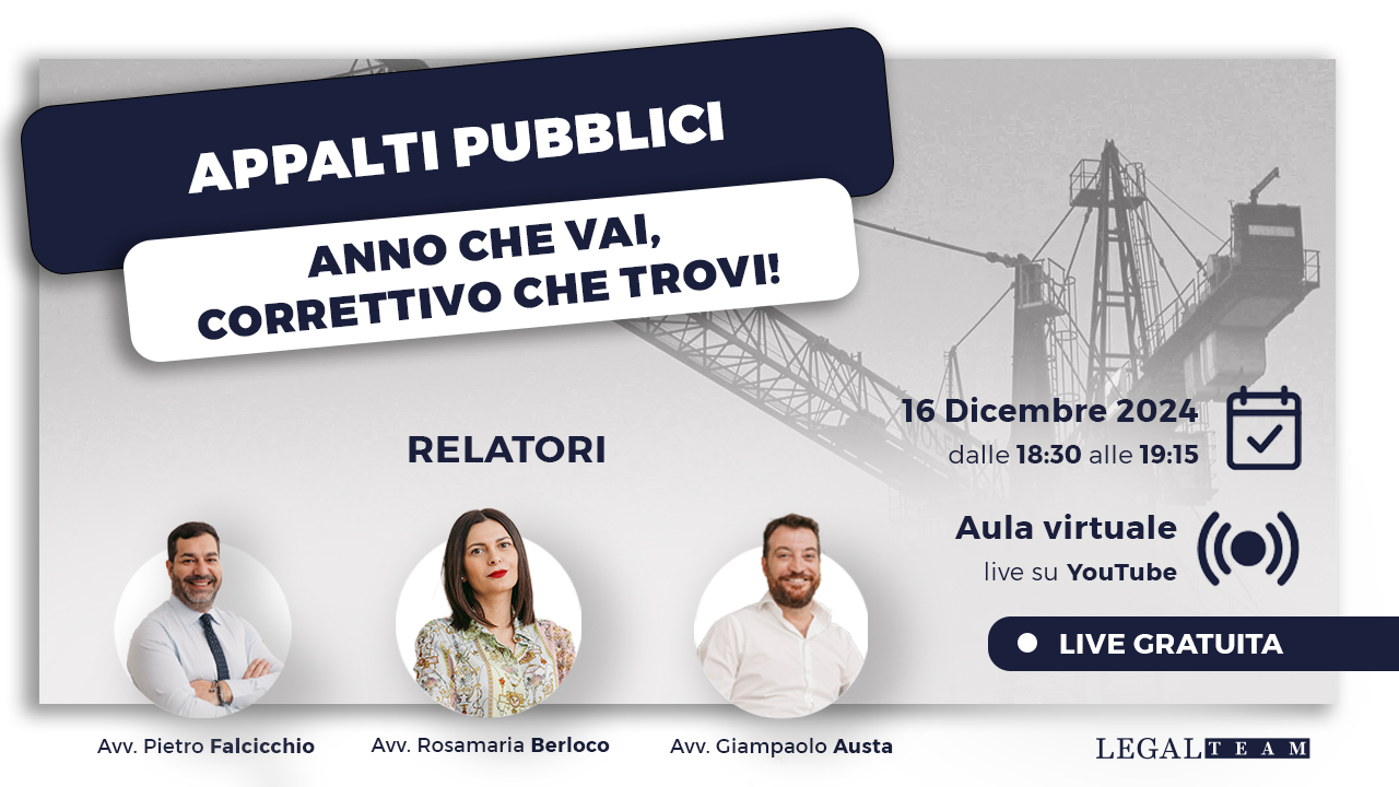 correttivo appalti live